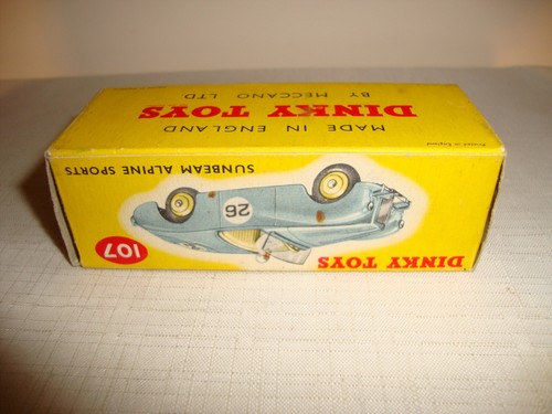 Original DINKY TOYS 107 SUNBEAM ALPINE SPORTS - SEHR GUT in OVP - Bild 10 von 12