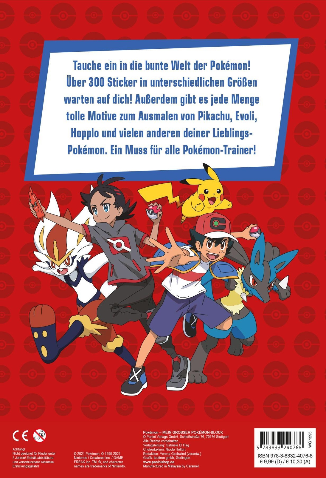 Thumbnail - Pokémon: Mein Großer Pokémon-block | Mit Über 300 Stickrn | Panini |