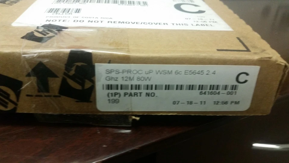 New HP Intel Xeon E5645 2.4GHz 6 Core 12Mb CPU 5.86 GT/s QPI LGA1366 641604-001  - Image 3 of 3