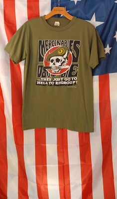 1980s Mercenaries Shirt French Foreign Legion FFL 1983 Single Stitch Vintage  