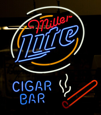 Beer Lite Cigar Bar 24''x20'' Neon Sign Man Cave Light Lamp Display Glass Decor LA