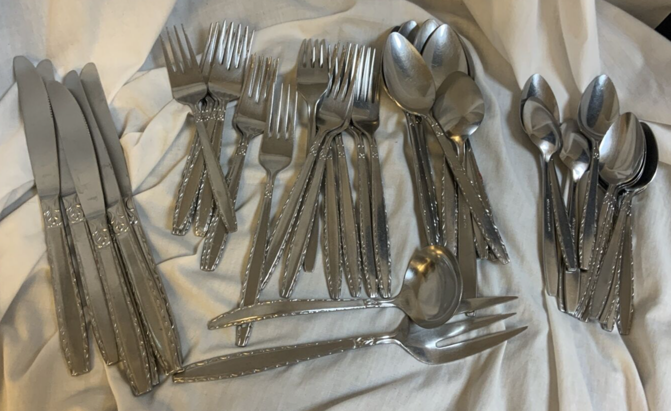 43pc SCC Stainless Steel Flatware Japan eBay