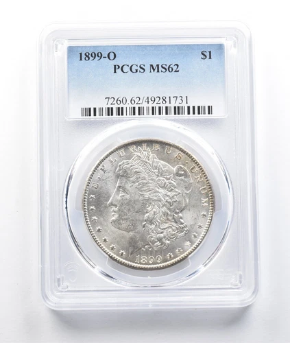 1899-O Morgan Silver Dollar MS62 PCGS Beautifully Toned Reverse *0493