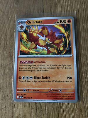 Grillchita 021/182 Pokemon Paradox Rift Karte Deutsch