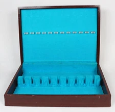 Vintage Wooden Anti-Tarnish Silverware Storage Chest