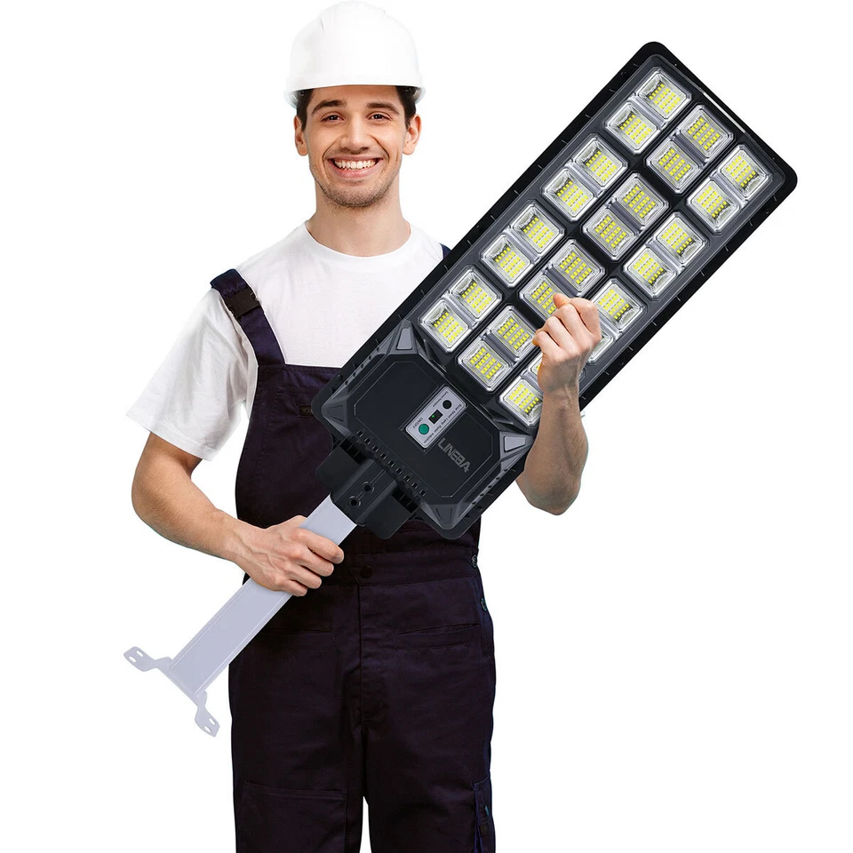 12000000LM Luz de Calle Solar Comercial LED Exterior Anochecer a Amanecer Lámpara de Área de Carretera Foto 3 de 4