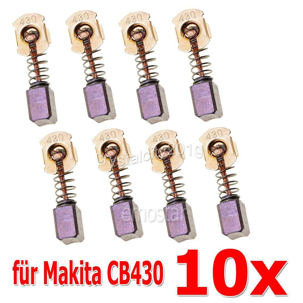 10er Kohlebürsten für Makita Akku-Winkelschleifer BGA452 DGA452RMJ (CB-430) DE