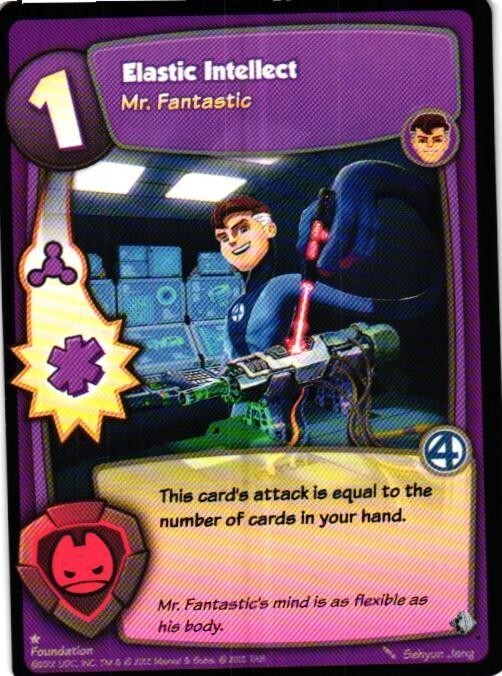 2012 UPPER DECK MARVEL SUPER HERO SQUAD TCG MR. FANTASTIC ELASTIC