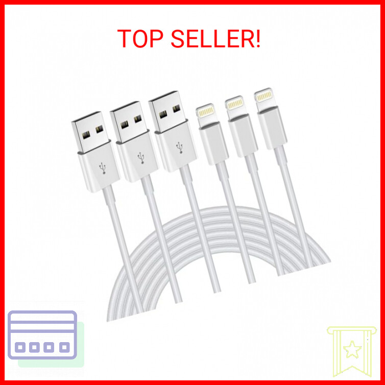 iPhone Charger 3Pack 6FT MFi Certified Lightning Cable Fast Charging Cords Apple-image