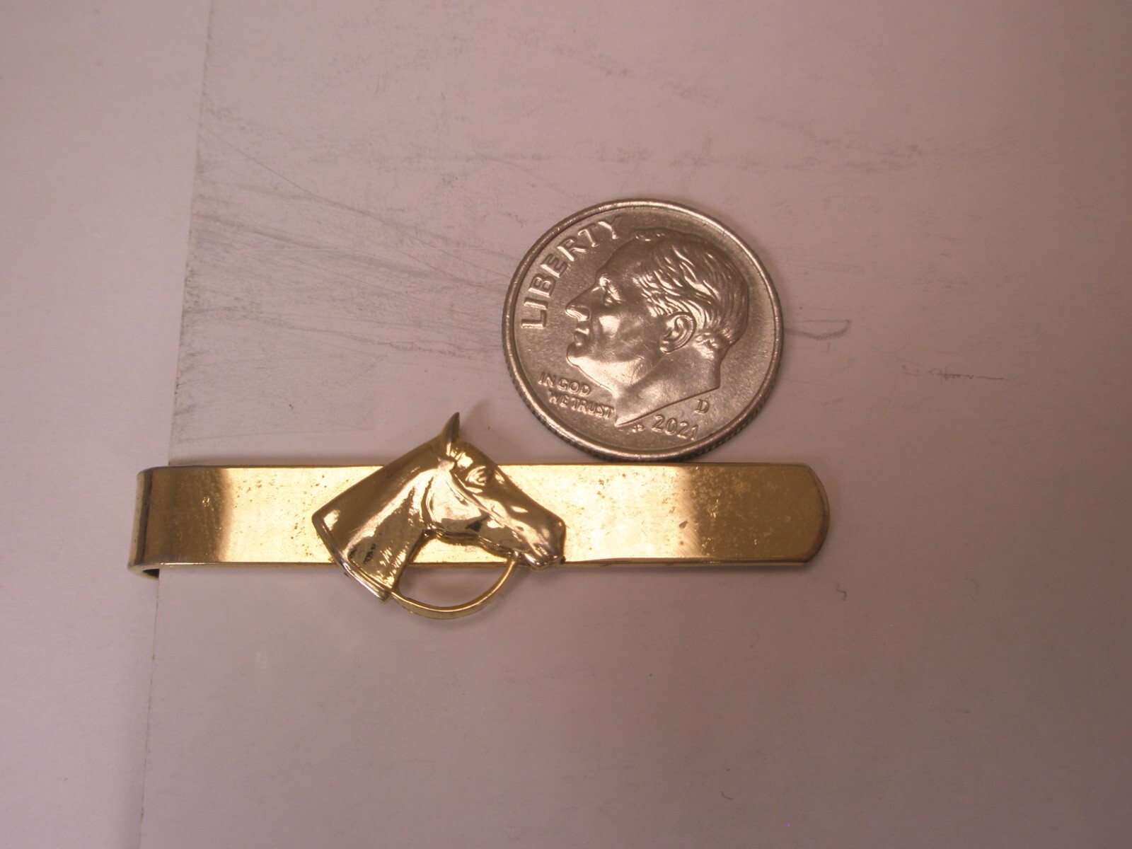 Horse Head Vintage SMALL Tie Bar Clip animal