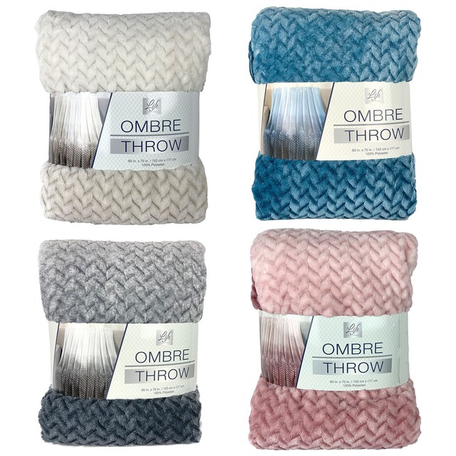 Berkshire Blanket Throw Opulence Velvety Plush 60 By 70 Inch Ivory