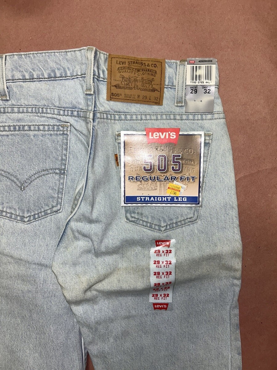 Vintage Levis 505 Jeans, Mens Blue Regular Fit, Deadstock