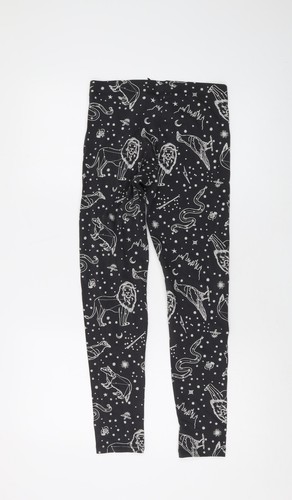 Marks and Spencer Girls Black Celestial Ankle Leggings 13-14 - Picture 2 of 12