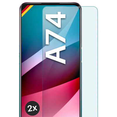 2x Echt Glas für Oppo A74 Panzerfolie Handy Hartglas HD Premium Displayschutz