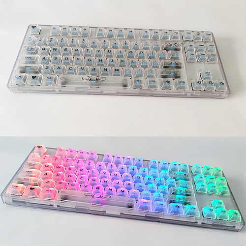 Cute Kuromi Cinnamoroll Punk Mechanical Keyboard Wireless Bluetooth 83 Key Gift - Picture 5 of 25