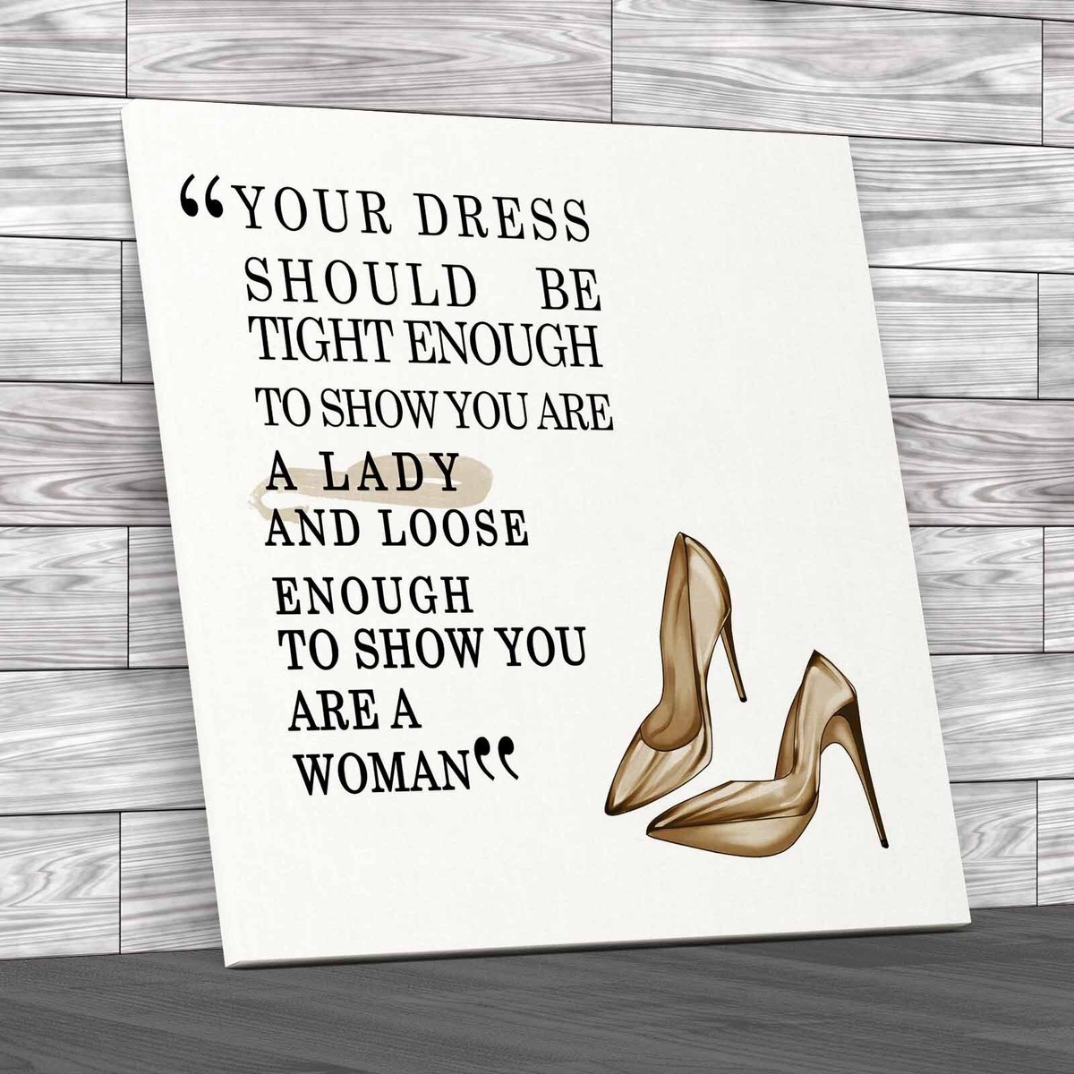 Dress A Lady A Woman Square Sepia Canvas Print Large Picture Wall