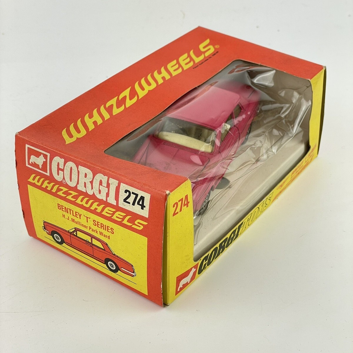 Vintage Boxed Corgi Toys Whizzwheels 274 Bentley T Series