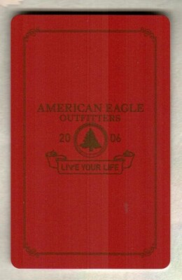 AMERICAN EAGLE Christmas, Live Your Life ( Red ) 2006 Gift Card ( $0 )