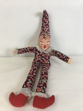 Vintage 18" Plush Clown Rubber Face