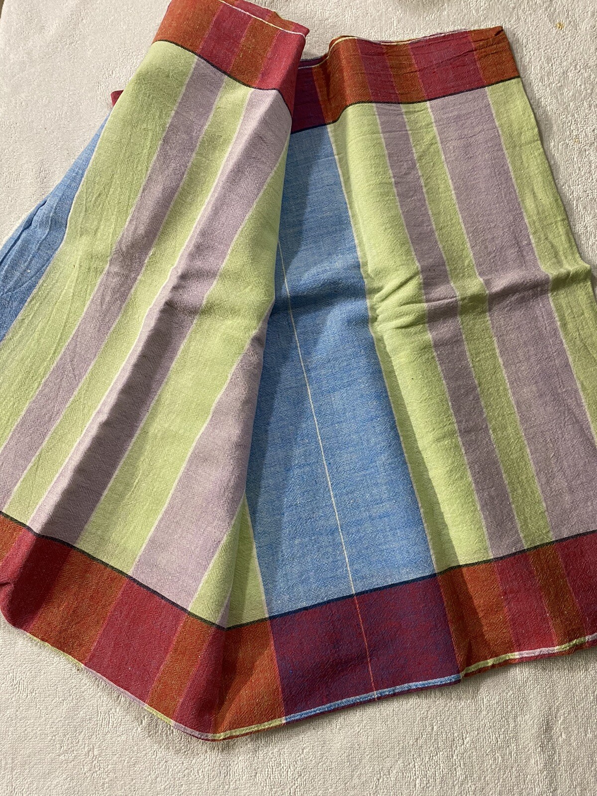 Coupon De Tissu Vintage - 98 Cm X 440 Cm (environ), Coton Multicolore, Neuf, Pour Couture Ou Déco