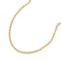 1,3Mm Ankerkette Halskette Collier Aus 14Kt 585 Gold Gelbgold Diamantiert