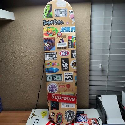 Supreme Stickers Skateboard Deck Tan Natural | eBay