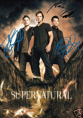 SUPERNATURAL CAST OF 3 AUTOGRAPH SIGNED PP PHOTO POSTER | eBay UK
