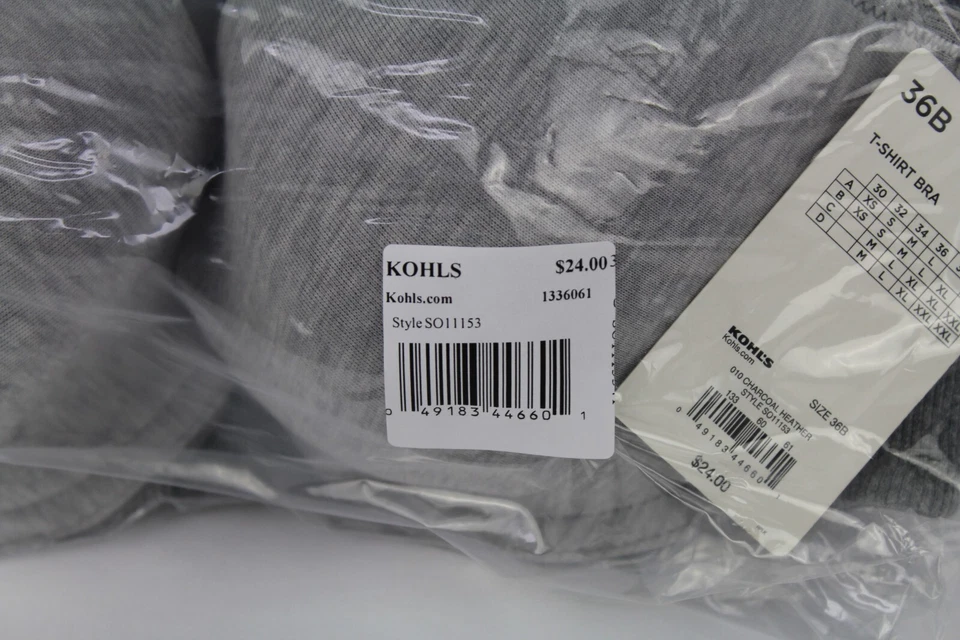 Sujetador camiseta SO Intimates So Soft con aros talla 36B carbón brezo nuevo con etiquetas Foto 2 de 4