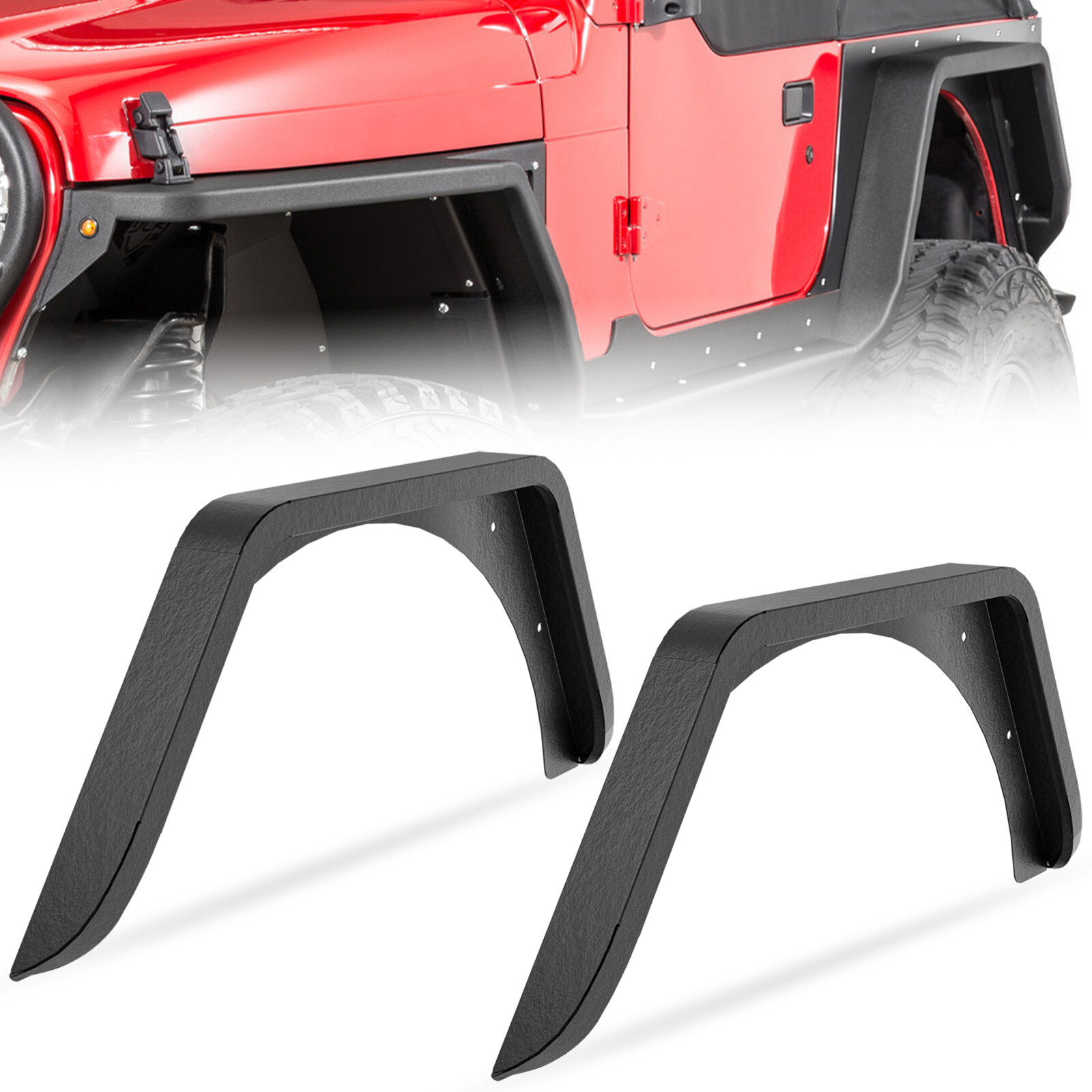 2PCS Rear Fender Flares For 1997-2006 Jeep Wrangler TJ & 2004-2006 Wrangler LJ