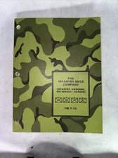 1982 The Infantry Rifle Company Infantry Airborne Air Assault Ranger FM 7-10