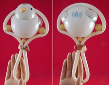 Vintage 1930s Antique Childrens Celluloid Hand Painted Chick Baby Rattle Toy