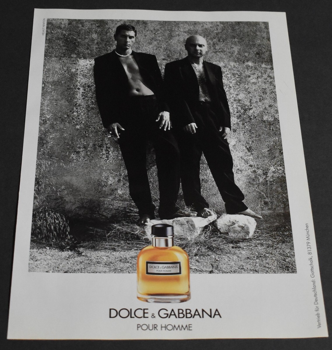 1995 Print Ad Dolce & Gabbana Trimming Ax Pour Homme German