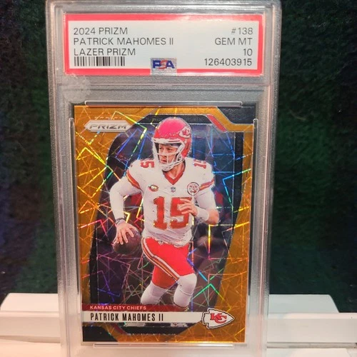 2024 PANINI PRIZM LAZER #138 PATRICK MAHOMES II CHIEFS PSA 10