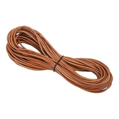 Geflochtene Lederkordel für Schmuck, 1,5mm rund, braun (10m)