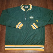 Vintage 90s Lee Sport Mens Medium Green Bay Packers Quarter Zip Sweatshirt