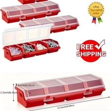 Multi Compartment Organizer Box Hardware Parts Screws Plastic Storage Case UK