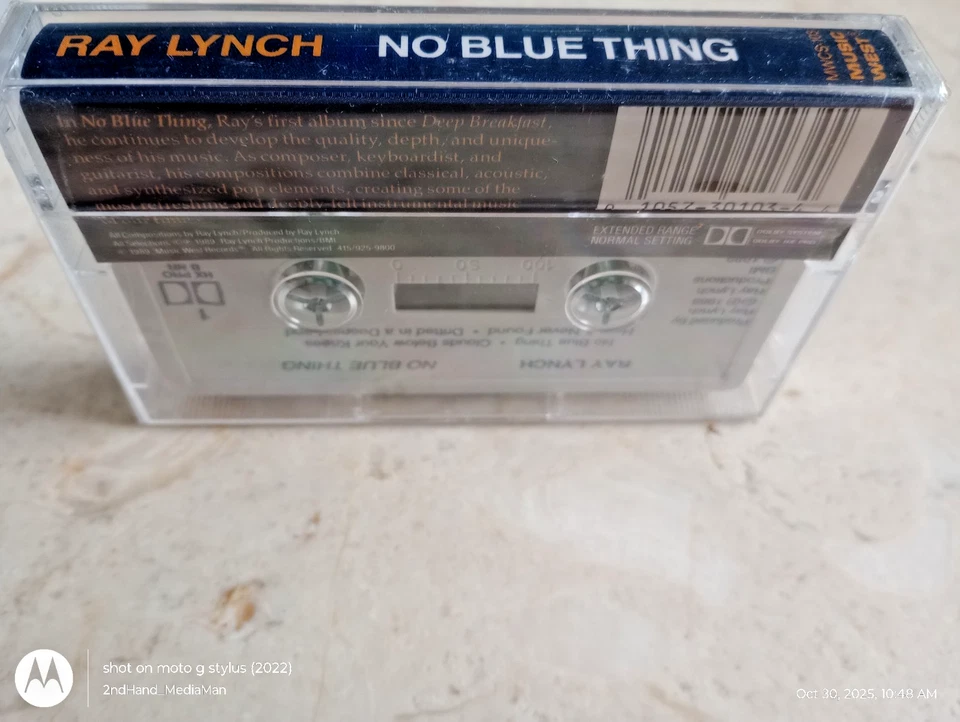 NEW SEALED RAY LYNCH NO BLUE THING CASSETTE TAPE - Image 2 of 2