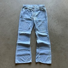 Vintage 70s Levis 646 Pants Size 33x32 Baby Blue Bell Bottom Corduroy Flare USA
