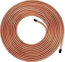 1/4" Brake Line Tubing Kit 25Ft Copper Coated Steel Flexible Tubing SAE Complian