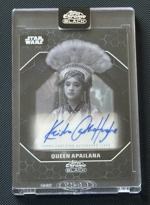 Topps Chrome Star Wars Black 2024 Keisha Castle - Hughes Queen Apailana Auto
