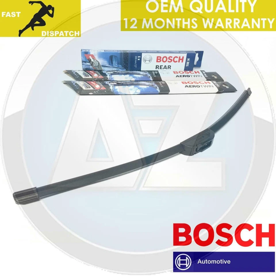 FOR HONDA CIVIC 2.0 TYPE R EP3 FRONT BOSCH AERO FLAT BLADE REAR PLASTIC WIPERS - Image 3 of 4