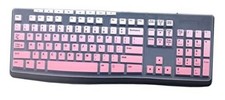 Ultra Thin Desktop PC Silicone Clear Keyboard Cover Skin Gradient Pink