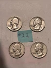 washington silver quarters lot  1944-P, 1958-D, 1935-P, 1961-D