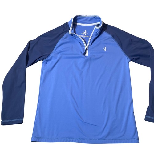Johnnie-O Prep-formance 14 Blue Long Sleeve 1/4 Zip Performance Pullover Top