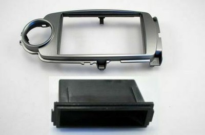 Car Radio Navigation Mask 1 DIN Toyota Yaris Silver 2015 with Drawer