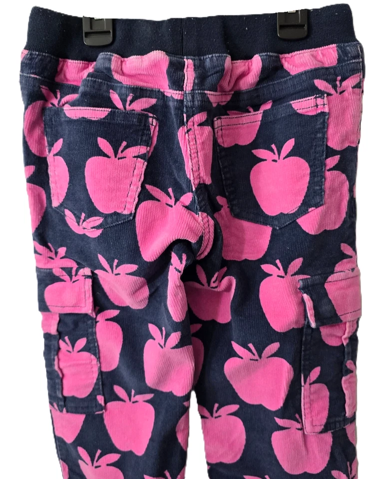 Pantalones de pana Mini Boden Apple 8 años cintura elástica bolsillo de carga azul rosa escuela Foto 4 de 4
