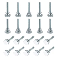 M4 x 20mm 20Pcs Knurled Thumb Screws with Shoulder Grip Knobs for TV Monitor