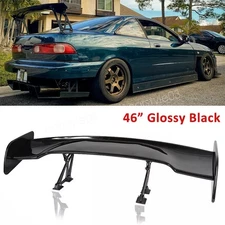 46” Rear Trunk Spoiler Wing Adjustable GT Style Glossy Black For Acura Integra