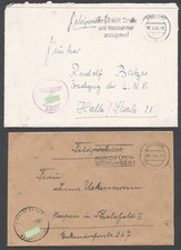 811382) DR Lot von 4 Feldpostbelegen 2. WK aus Herford mit versch. Werbestempeln