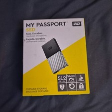 WD 512GB My Passport SSD Portable Storage USB 3.1 Black-Gray WDBKVX5120PSL New